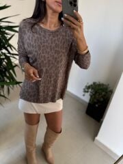 Po 2710 Leopar Bisiklet Yaka Vizon Triko
