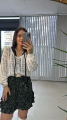 1516 Gold Kare Tokalı Taş Kemer