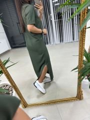 Sg Polo Neck Khaki Dress