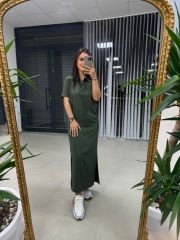 Sg Polo Neck Khaki Dress