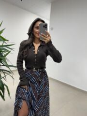 Mc 7091 Kraşlı Baklava Desen Laci Etek