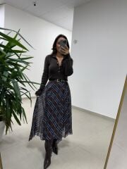 Mc 7091 Kraşlı Baklava Desen Laci Etek