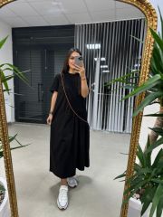 Dr 2575 Turuncu Şerit Geçişli Elbise