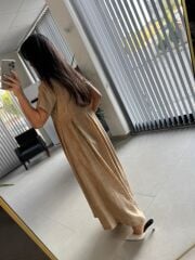 Dr 8430 Tasarım Vizon Pile Detaylı Elbise