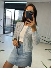 Sim Geçişli Ceket Hırka