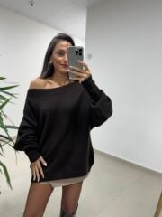 Mz 22749 A. Kahve Triko Kazak