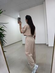 Fp 0057 Yıkamalı Taş Tişört Pantolon Takım