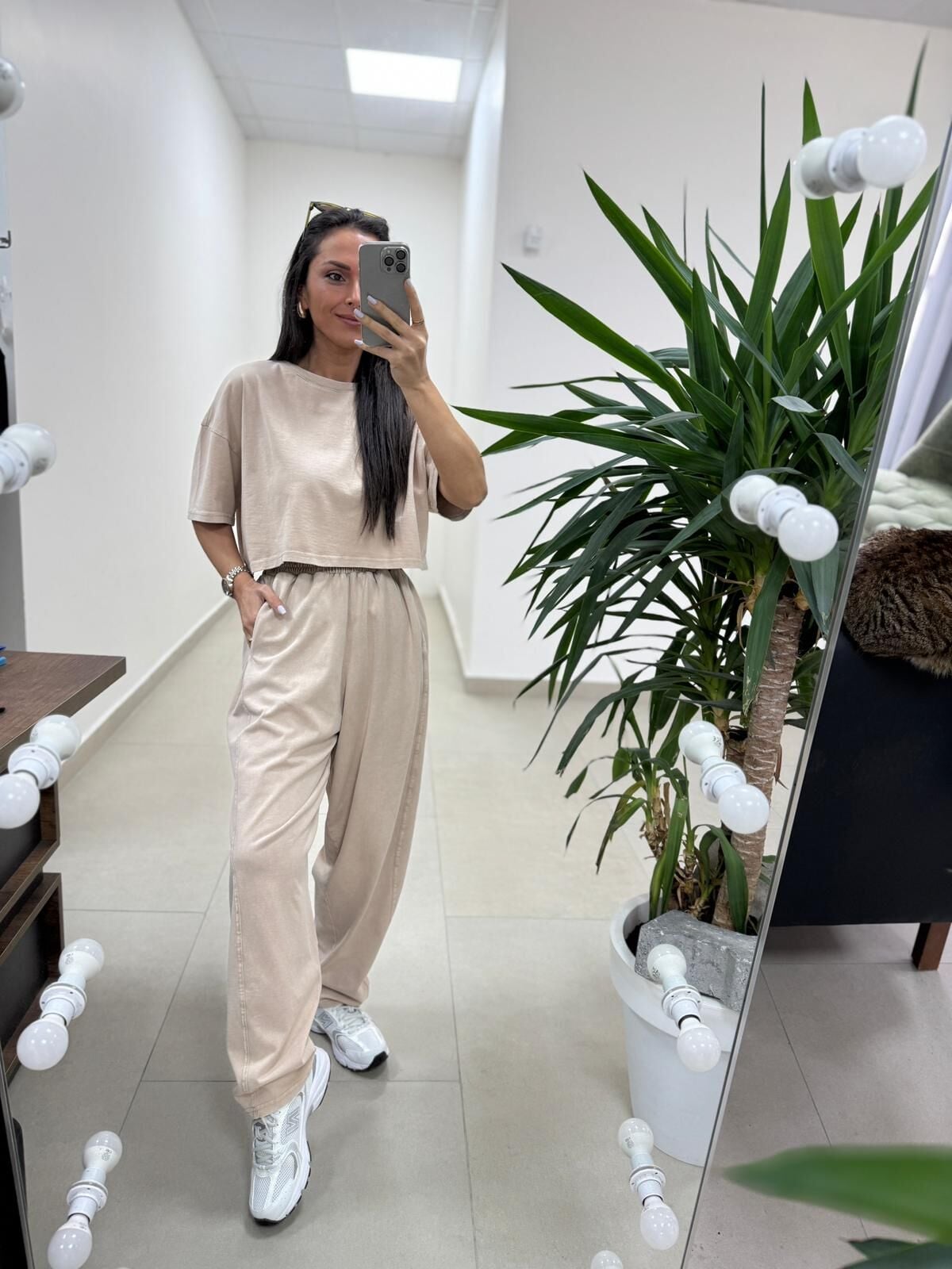 Fp 0057 Yıkamalı Taş Tişört Pantolon Takım