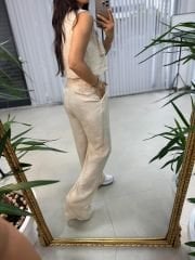 Art İthal Yelekli Nude Takım