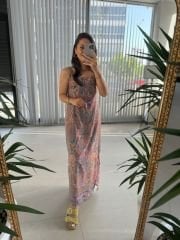 Ky Shawl Pattern Strappy Beach Dress Dress