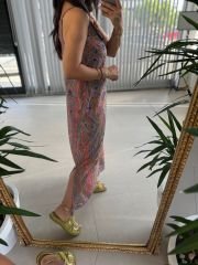 Ky Shawl Pattern Strappy Beach Dress Dress