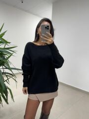 Mz 22749 Siyah Triko Kazak