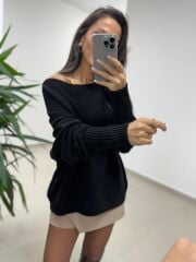 Mz 22749 Siyah Triko Kazak