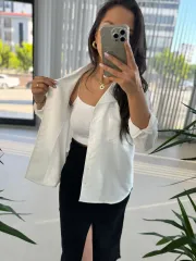 Gk Cepli Beyaz Gömlek