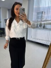 Gk Cepli Beyaz Gömlek