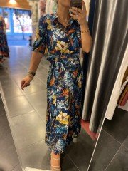 Maxi boy laci gömlek elbise