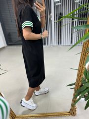 Dr 2616 Tasarım Yeşil Geçişli Elbise