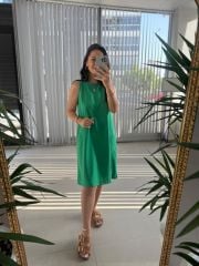 Ky Green Basic Sleeveless Dress