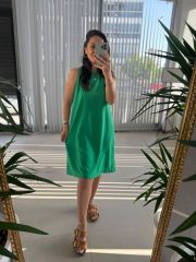 Ky Green Basic Sleeveless Dress