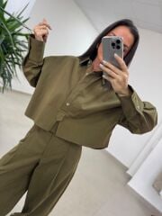 Fp 51227 Paça Lastikli Gabardin Olive Takım