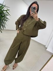 Fp 51227 Paça Lastikli Gabardin Olive Takım