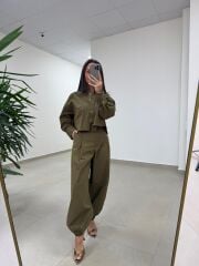 Fp 51227 Paça Lastikli Gabardin Olive Takım