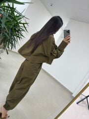 Fp 51227 Paça Lastikli Gabardin Olive Takım