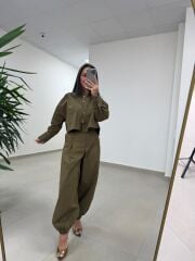 Fp 51227 Paça Lastikli Gabardin Olive Takım