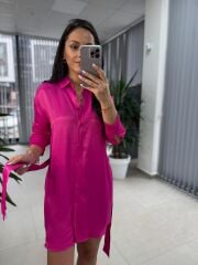 Orj Marka Fuşya Saten Elbise