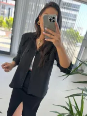 Gk Cepli Siyah Gömlek