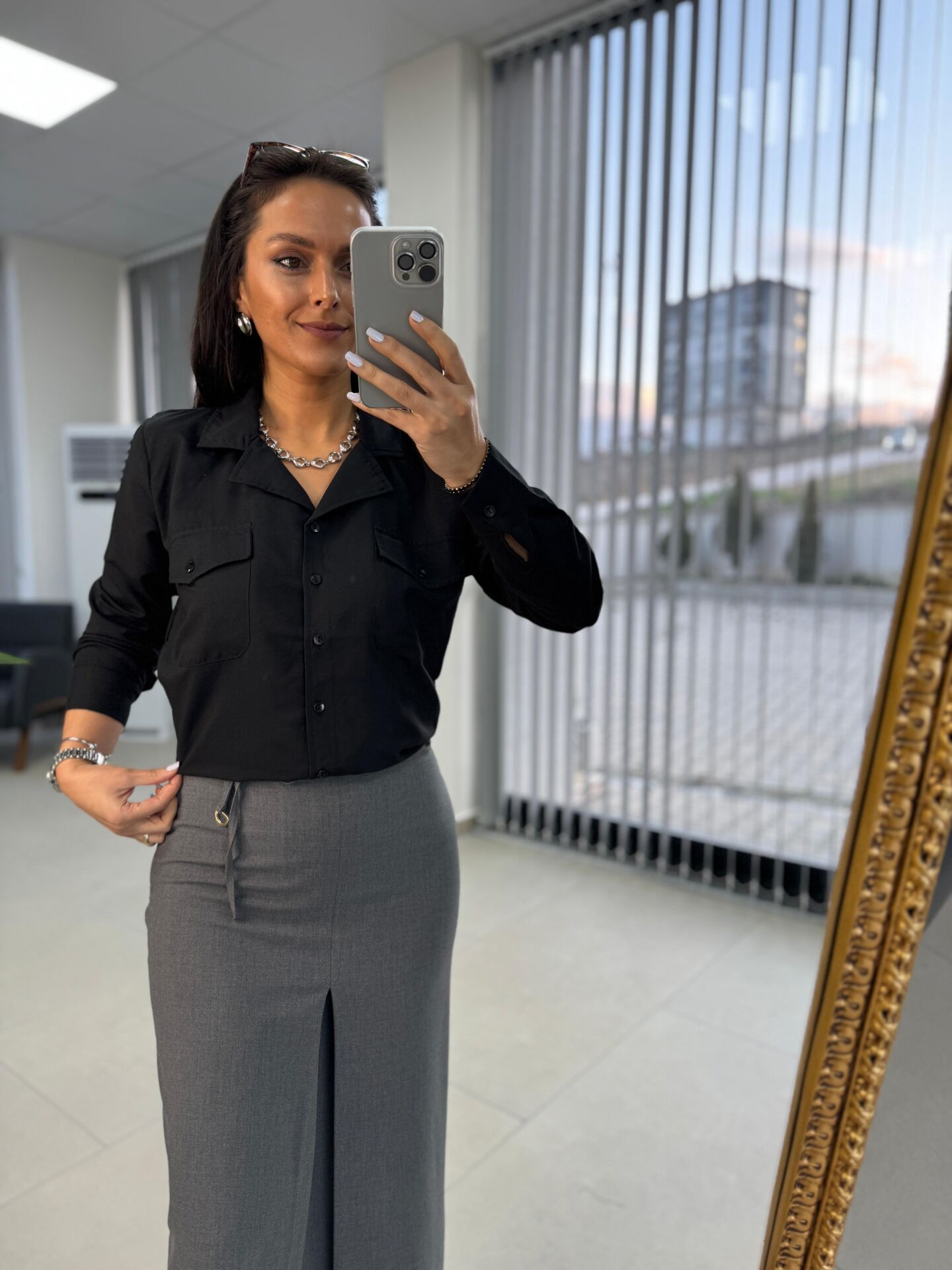 Gk Cepli Siyah Gömlek