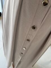 Np 6002 Bej Yarasa Kollu Pileli Elbise