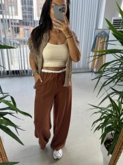 Sg Crep Kahve Pantolon