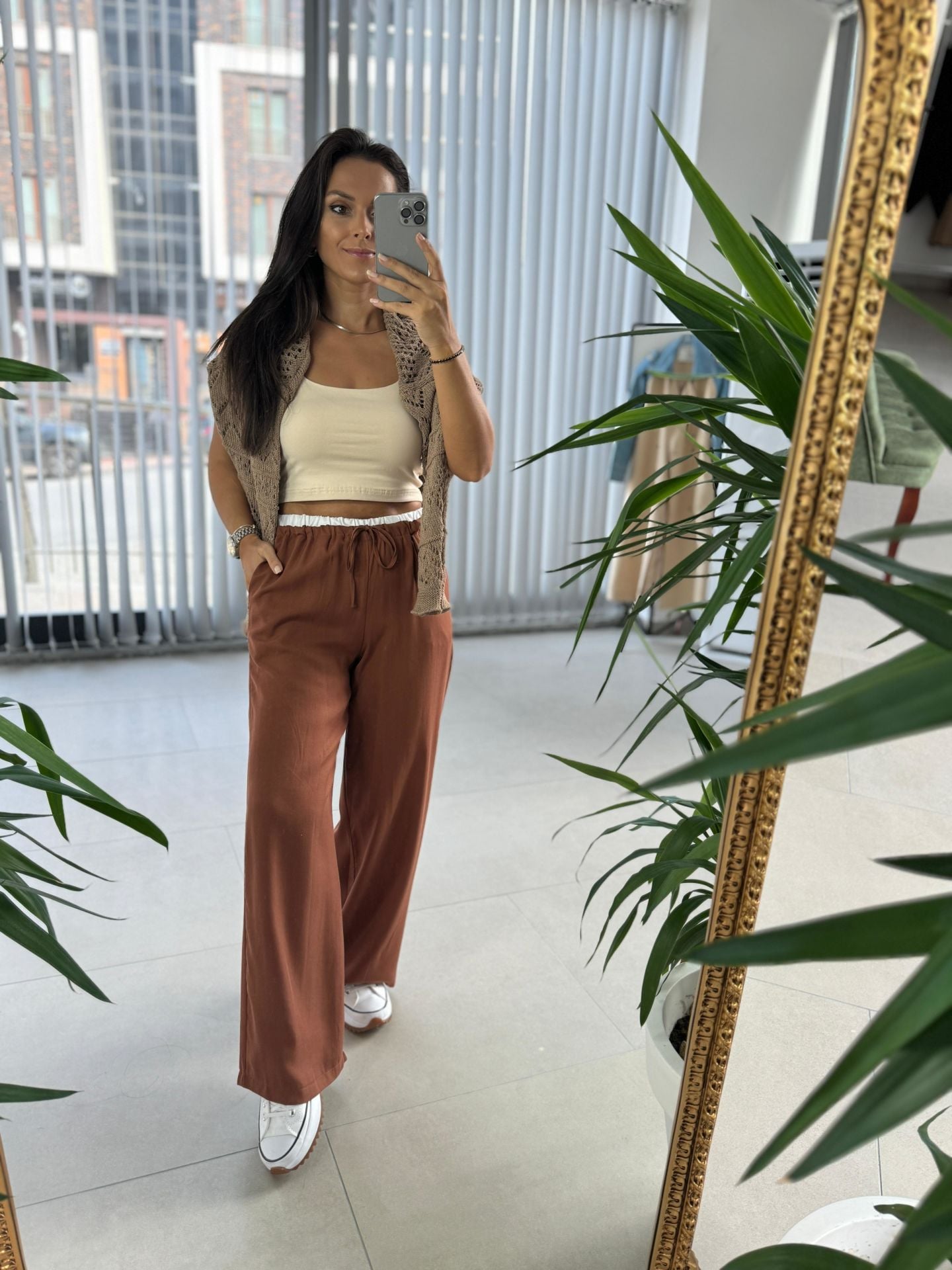 Sg Crep Kahve Pantolon