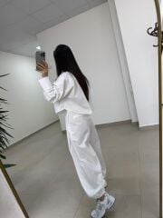 Fp 51227 Paça Lastikli Gabardin Beyaz Takım