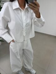 Fp 51227 Paça Lastikli Gabardin Beyaz Takım