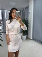 Orj Marka Pudra Saten Elbise