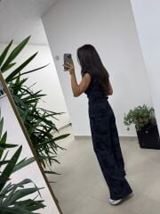 Ny 3010 İthal Kumaş Vatkalı Tasarım Siyah Takım