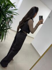 Spt 973 Kahve Yelekli Denim Takım