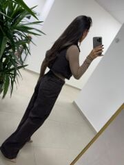 Spt 973 Kahve Yelekli Denim Takım