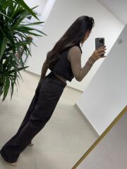 Spt 973 Kahve Yelekli Denim Takım