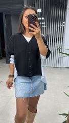 Dr Siyah Tasarım Sweat Hırka