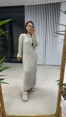 Gestricktes Strickkleid aus Nerzhaar