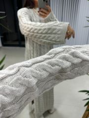 Vizon Saç Örgü Triko Elbise