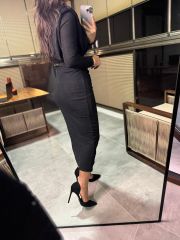 My 3625 Omuz Vatkalı Siyah Simli Kemerli Elbise