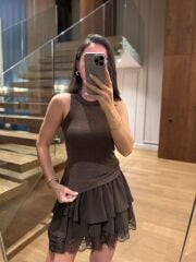 İv 26067 Kahve Simli Atlet