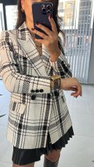 Bordo Geçişli Tüvit Ceket 1011