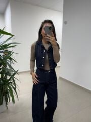 Spt 973 Laci Yelekli Denim Takım