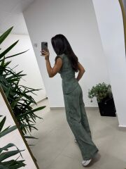 Ny 3010 İthal Kumaş Vatkalı Tasarım Mint Yeşili Takım