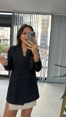 Foo Siyah Blazer Ceket